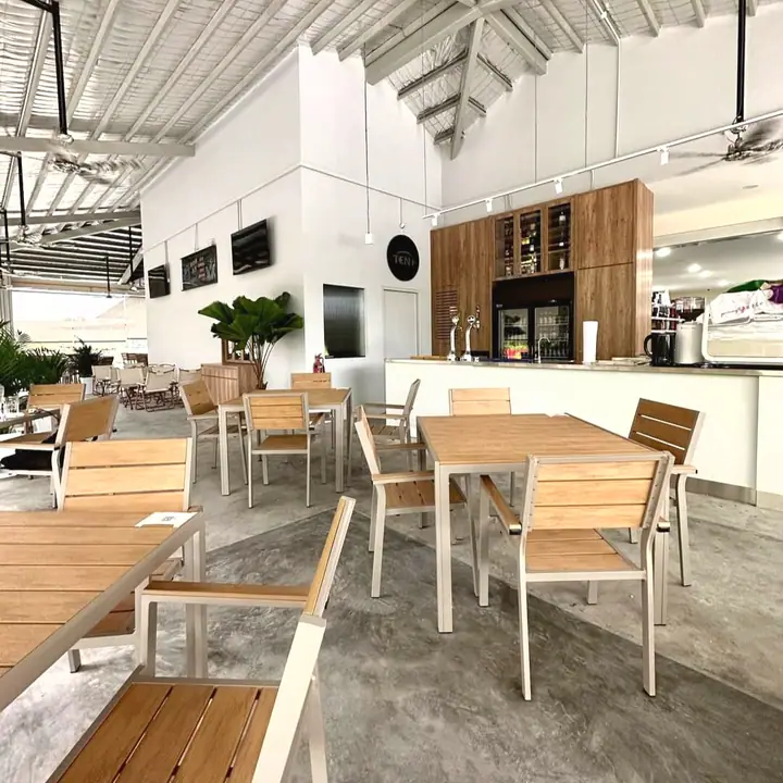 Dog enjoying time at Tenplus in Singapore.