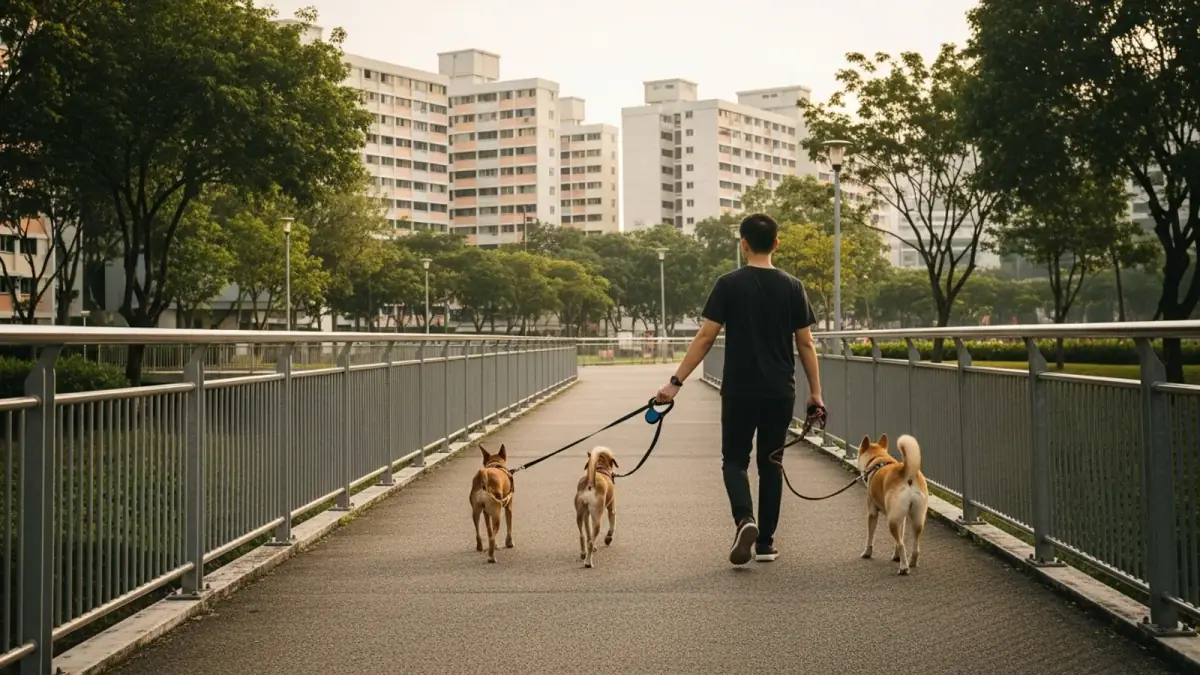A Singapore HDB flat with a single approved dog, illustrating ownership limits