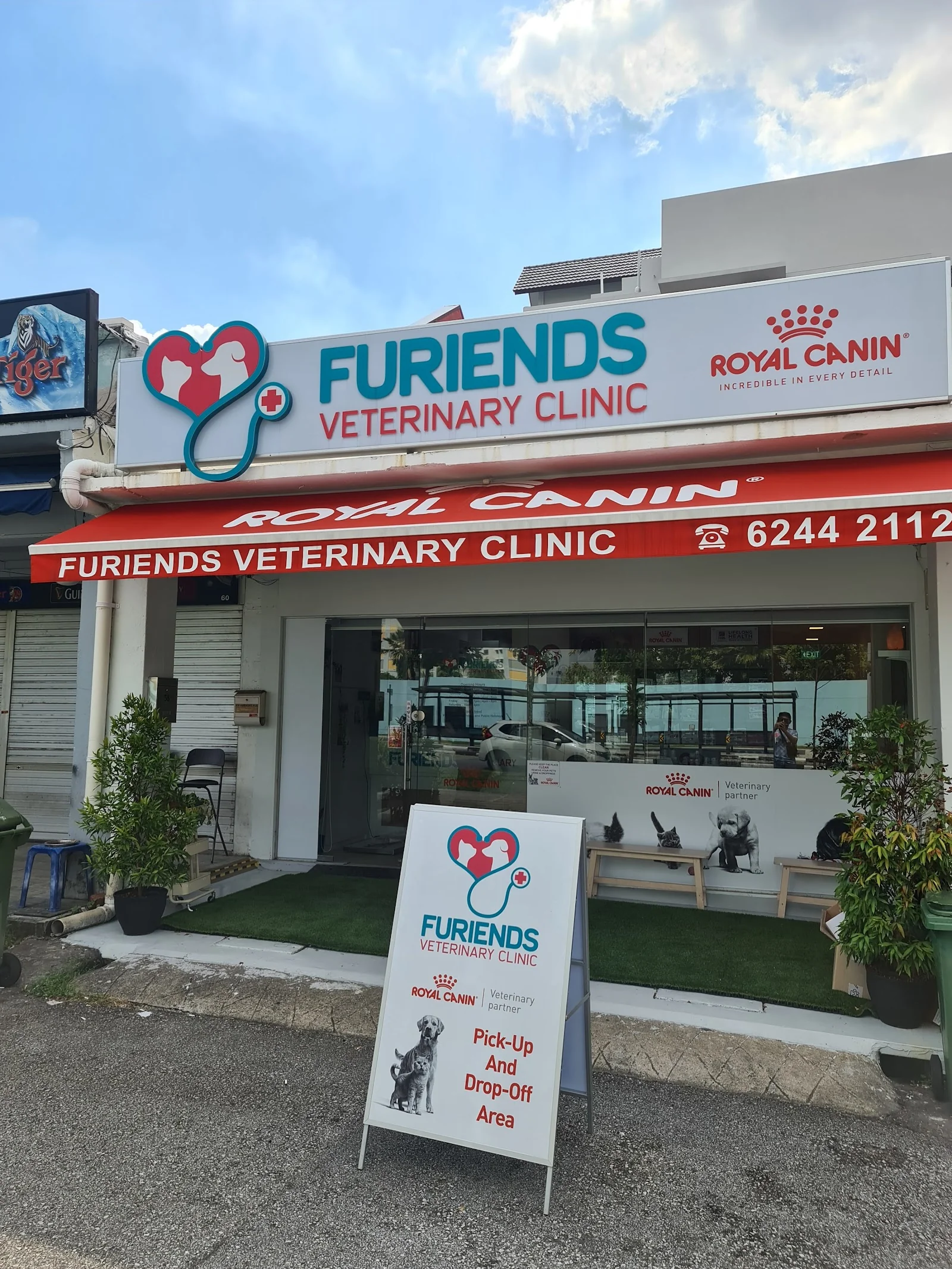 Exterior of Furiends Veterinary Clinic in Yio Chu Kang.